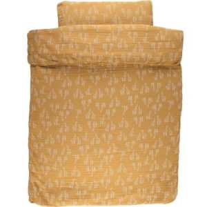 achetez Housse de couette + taie Mix & Match ocre (100 x 140 cm) Noukie's au meilleur prix en promo