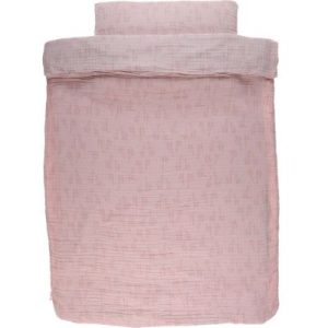 achetez Housse de couette + taie Mix & Match rose (100 x 140 cm) Noukie's au meilleur prix en promo