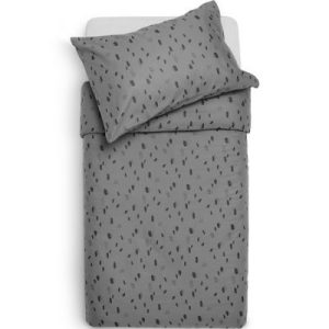 achetez Housse de couette + taie d'oreiller Spot Storm Grey (100 x 140 cm) Jollein au meilleur prix en promo