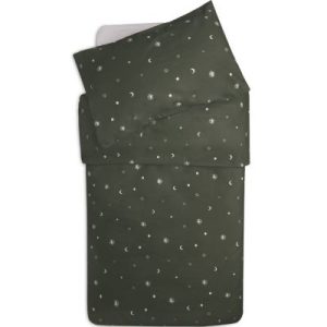 achetez Housse de couette + taie d'oreiller Stargaze Leaf Green (100 x 140 cm) Jollein au meilleur prix en promo