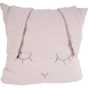 achetez Housse de coussin Lapin rose (40 x 40 cm) Kikadu au meilleur prix en promo