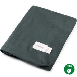 achetez Housse de matelas à langer Lin français green blue (50 x 70 cm) Nobodinoz au meilleur prix en promo