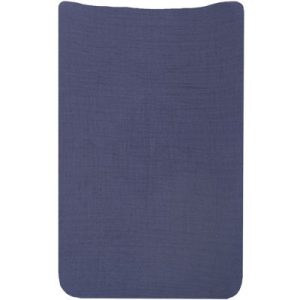 achetez Housse de matelas à langer en coton bleu marine (50 x 70 cm) Trois Kilos Sept au meilleur prix en promo