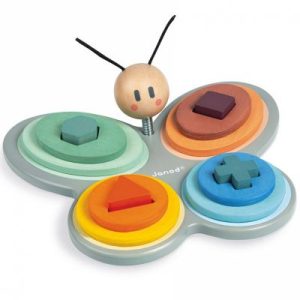 achetez Jeu à encastrer en bois Papillon des formes Sweet cocoon Janod au meilleur prix en promo