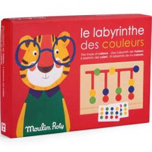 achetez Jeu en bois Labyrinthe des couleurs  Moulin Roty au meilleur prix en promo