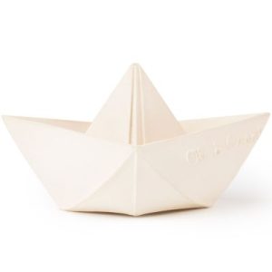 achetez Jouet de bain bateau origami latex d'hévéa blanc Oli & Carol au meilleur prix en promo