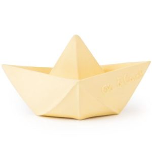 achetez Jouet de bain bateau origami latex d'hévéa vanille Oli & Carol au meilleur prix en promo