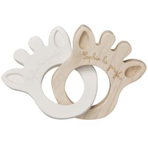 achetez Jouet de dentition anneaux silhouette Rubber & Wood Sophie la girafe au meilleur prix en promo