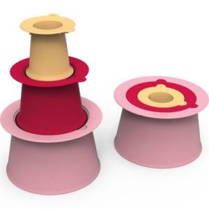 achetez Jouet de plage tour Alto cerise et jaune banane Quut au meilleur prix en promo