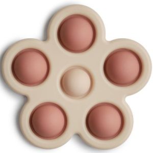 achetez Jouet en silicone Fleur Rose/Blush/Shifting sand Mushie au meilleur prix en promo