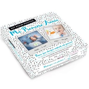 achetez Kit pour photos souvenirs Ma Première Année bleu (27 pièces) BB & Co au meilleur prix en promo
