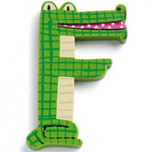 achetez Lettre F en bois Crocodile Achille Djeco au meilleur prix en promo