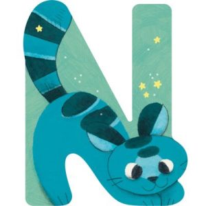 achetez Lettre N en bois Tigre bleu Moulin Roty au meilleur prix en promo