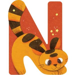 achetez Lettre N en bois Tigre orange Moulin Roty au meilleur prix en promo