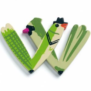 achetez Lettre W en bois Oiseaux Achille Djeco au meilleur prix en promo