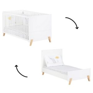 achetez Lit bébé évolutif Little Big Bed Joy naturel (70 x 140 cm) Baby Price au meilleur prix en promo