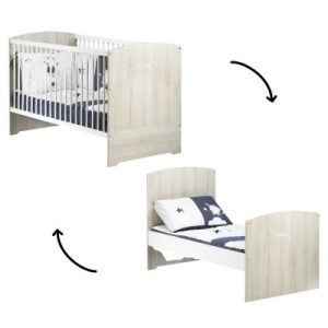 achetez Lit bébé évolutif Little Big Bed Smile hêtre cendré (70 x 140 cm) Baby Price au meilleur prix en promo