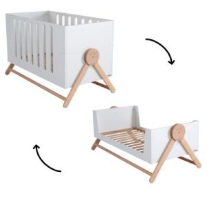achetez Lit bébé évolutif Swing blanc (70 x 140 cm) Micuna au meilleur prix en promo