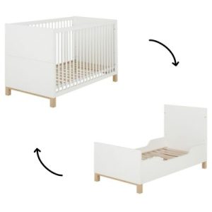achetez Lit bébé évolutif blanc Céleste (70 x 140) Galipette au meilleur prix en promo