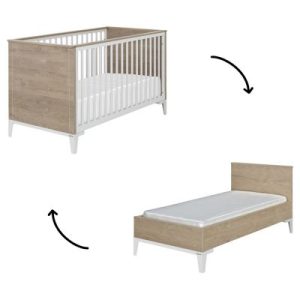 achetez Lit bébé évolutif en chêne blond Marcel (70 x 140) Galipette au meilleur prix en promo