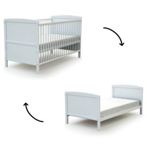 achetez Lit évolutif en bois de hêtre Essentiel blanc (70 x 140 cm) AT4 au meilleur prix en promo