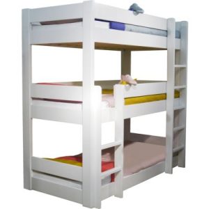 achetez Lit superposé triple 196 cm coloris au choix (90 x 200 cm) Mathy by bols au meilleur prix en promo