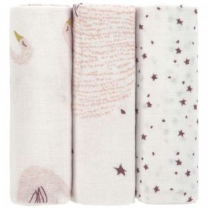 achetez Lot 3 langes cygne Little Water (80 x 80 cm) Lässig au meilleur prix en promo
