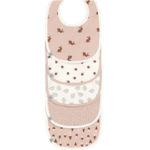 achetez Lot 5 bavoirs en éponge coton bio Little Forest Lapin Lässig au meilleur prix en promo