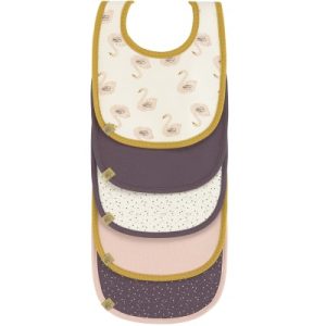 achetez Lot 5 bavoirs en éponge coton bio cygne Little Water Lässig au meilleur prix en promo