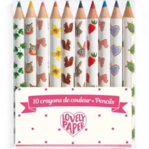achetez Lot de 10 mini crayons de couleur Aiko Djeco au meilleur prix en promo