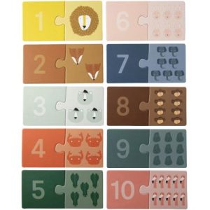 achetez Lot de 10 petits puzzles pour apprendre à compter (2 pièces) Trixie au meilleur prix en promo