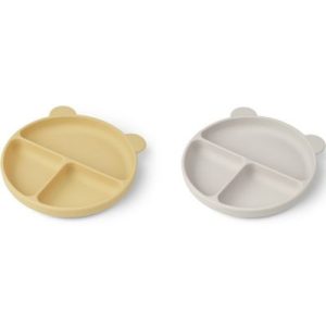 achetez Lot de 2 assiettes à compartiments Merrick Jojoba sea shell mix Liewood au meilleur prix en promo