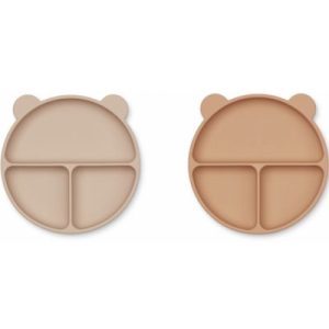 achetez Lot de 2 assiettes à compartiments Merrick Rose mix Liewood au meilleur prix en promo