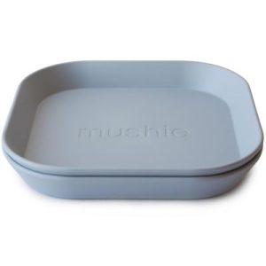 achetez Lot de 2 assiettes carrées Cloud Mushie au meilleur prix en promo