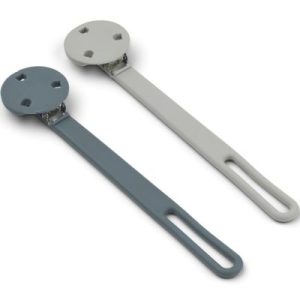 achetez Lot de 2 attache sucettes en silicone Willow Whale blue dove blue mix Liewood au meilleur prix en promo