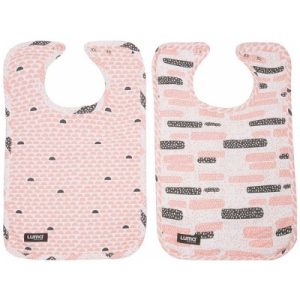 achetez Lot de 2 bavoirs à pression Lune de pêche Luma Babycare au meilleur prix en promo