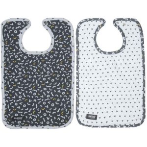 achetez Lot de 2 bavoirs à pression Memphis gris Luma Babycare au meilleur prix en promo