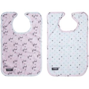 achetez Lot de 2 bavoirs à pression Racoon Pink Luma Babycare au meilleur prix en promo