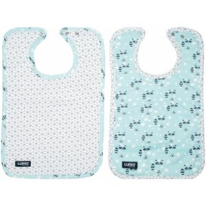 achetez Lot de 2 bavoirs à pression Raton-laveur menthe Luma Babycare au meilleur prix en promo