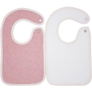 achetez Lot de 2 bavoirs à pression rose Babycalin au meilleur prix en promo