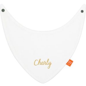achetez Lot de 2 bavoirs bandanas Nomade Ecureuil Noisette et blanc (personnalisable) L'oiseau bateau au meilleur prix en promo