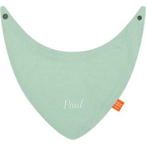 achetez Lot de 2 bavoirs bandanas Nomade Pingouin bleu céladon (personnalisable) L'oiseau bateau au meilleur prix en promo