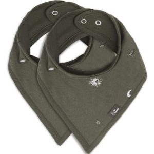 achetez Lot de 2 bavoirs bandanas Stargaze Leaf Green Jollein au meilleur prix en promo