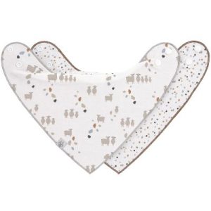achetez Lot de 2 bavoirs bandanas Tiny Farmer mouton bleu Lässig au meilleur prix en promo