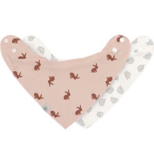 achetez Lot de 2 bavoirs bandanas col bénitier Little Forest Lapin Lässig au meilleur prix en promo