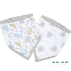 achetez Lot de 2 bavoirs bandanas en coton Natural History aden + anais au meilleur prix en promo
