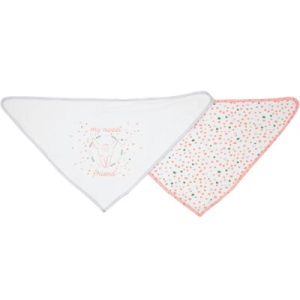 achetez Lot de 2 bavoirs de naissance bandana en coton bio My sweet friend Babycalin au meilleur prix en promo