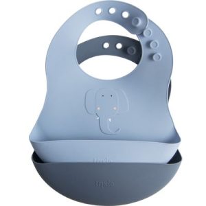 achetez Lot de 2 bavoirs en silicone Mrs Elephant Trixie au meilleur prix en promo