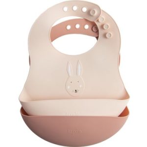 achetez Lot de 2 bavoirs en silicone Mrs Rabbit Trixie au meilleur prix en promo