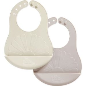 achetez Lot de 2 bavoirs en silicone fleur Earth Mix Cam Cam Copenhagen au meilleur prix en promo
